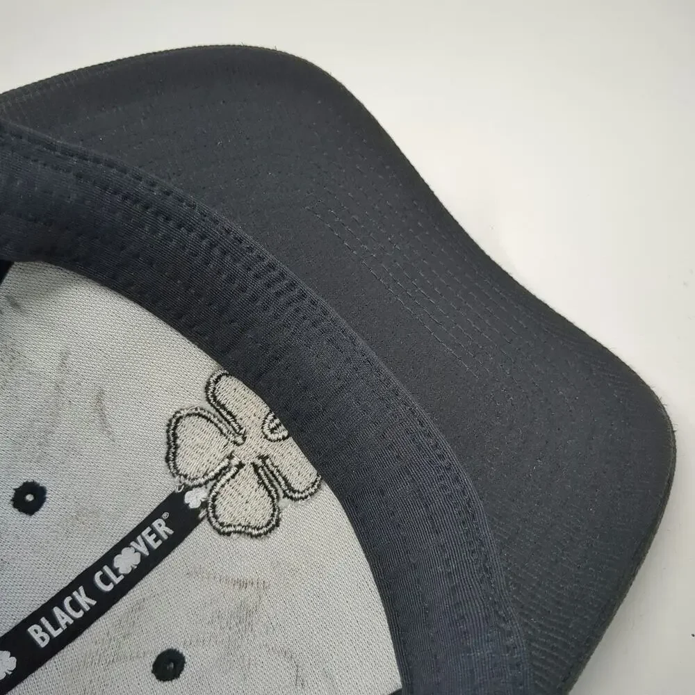 Black Clover Baseball Cap Black XL Fitted Flexfit Rawlings Patch Live Lucky Hat